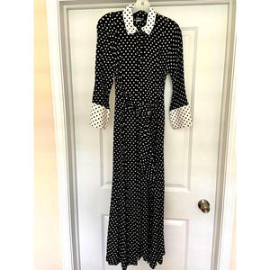 Venus Black and White Polka Dot Dress